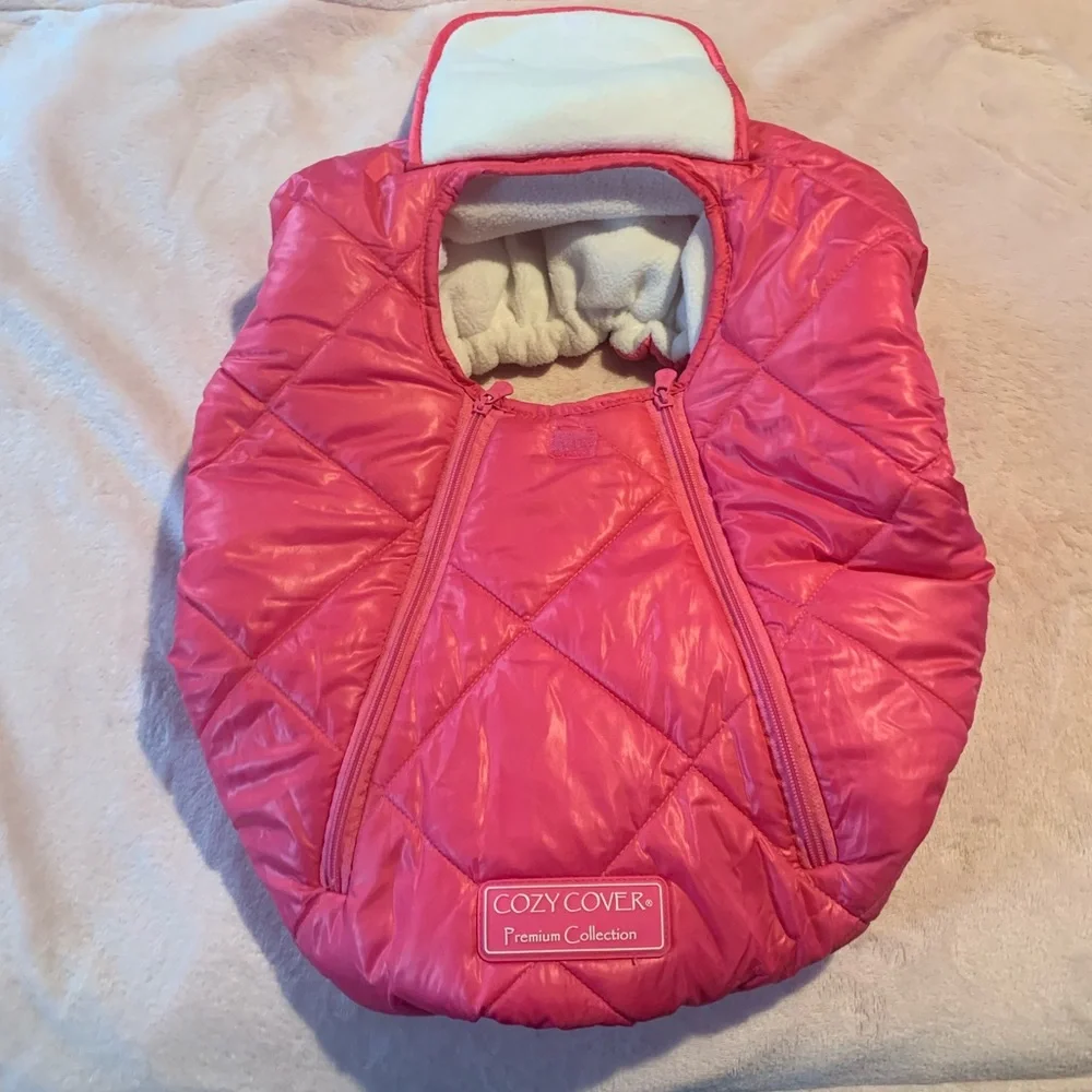 Quilted Infant Car Seat Footmuff - Hot Pink